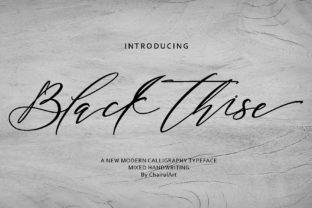 Black Thise: A Modern Script Font for Editorial Elegance